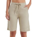 Polki - bermuda long en coton pour femme - 25, 4 cm - pour le yoga, l'exercice - longueur genou - entranement ...