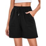 Polki - short bermuda décontracté d'été a taille haute pour femmes avec poches le jogging quotidien et ... Polki - short bermuda décontracté d'été a taille haute pour femmes avec poches le jogging quotidien et ...