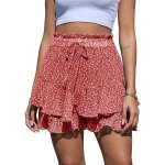 Polki - short femme ete shorts a volants femme courte mini short floral jupe femme chic polyvalente boheme ... Polki - short femme ete shorts a volants femme courte mini short floral jupe femme chic polyvalente boheme ...