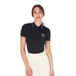 Polo d'�quitation de concours coupe slim femme equestro