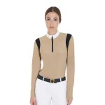 Polo d'�quitation de concours maches longues femme equestro