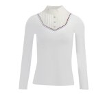 Polo d'�quitation de concours manches longues femme equith�me cabourg
