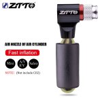 Pompe a co2 pour pneus de vlo de montagne + manchon isol pour valve presta american, pas de cartouches ...