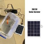 Pompe a oxygne portable pour eau de pche, pour etang, arateur d'air avec panneau solaire, kit d'oxygnateur ...