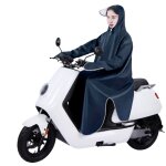 Poncho de pluie imperm�able avec manches bleu