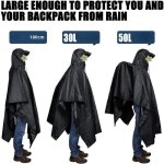 Poncho de pluie tactique d'extérieur 3 en 1, cape individuelle, imperméable de camping, niveau de pluie, ... Poncho de pluie tactique d'extérieur 3 en 1, cape individuelle, imperméable de camping, niveau de pluie, ...