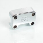 Pontet de guidon double pour mobylette mbk 51 chrom� avec logo m mbk Ø22mm neuf