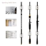 Porte - canne a p�che mural, pinces de rangement, organisateur pour murs, planches en bois, carreaux ...