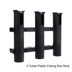 Porte - cannes a pche a 3 tubes en plastique, support de fixation sur rail, leurre, pince de rangement, ...