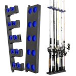 Porte - cannes a pche, support mural vertical, stockage jusqu' 10 cannes, outils de rangement, 4 couleurs ...