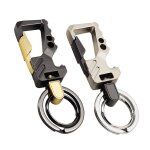 Porte cl�s en m�tal en acier inoxydable pour hommes, ceinture de taille, porte cl�s de voiture, pendentif ...