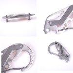 Porte - cls en acier inoxydable, multi - outils, cl a clip, mousqueton a dessin rapide, inoxydable ...