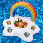 Porte - gobelet gonflable arc - en - ciel nuage flottant pour salade de fruits - bar de table - bar - ...