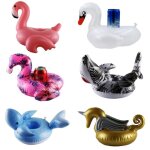 Porte - gobelet gonflable flamingo, pour baleine de piscine, porte - boisson flottant, anneau de natation, ...