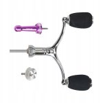 Porte - moulinet de pche en mtal pour canne a pche en eau douce, en eau sale et en eau sale en violet ...