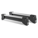 Porte - skis aluminium sur barres de toit avec serrures - 4 paires skis ou 2 surfs - menabo yelo