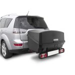 Porte - velos 3 vlos + coffre sur attelage 300l noir - menabo nekkar noir + project tilting 3