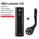 Porte yqzj400 b - feu avant de vlo accessoires de bicyclette, lampe torche de cyclisme, feux de guidon ...