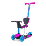 Porteur trottinette 3 en 1 little star rose - bleu