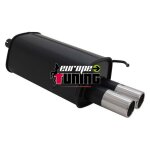 Pot echappement silencieux sport mercedes w203 2x76 mm cup