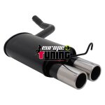 Pot echappement sport mercedes w201 88 - 93 2x76mm cup