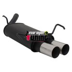 Pot echappement sport opel corsa c 2x76mm rond
