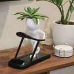 Pots de fleurs succulents sportifs mignons, tapis roulant cratif, yoga, haltrophilie, petits pots de ...