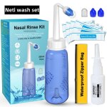 Pot de nettoyage pour nez anglais neti pot avec sel de yoga 40 sachets cadeau supplmentaire produit ...