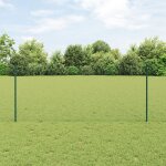 Poteaux de cl�ture vidaxl 11 pcs u - channel vert 100 cm acier, cl�ture hexagonale vidaxl verte 1x100 ...