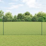 Poteaux de cl�ture vidaxl 11 pcs u - channel vert 160 cm acier, cl�ture hexagonale vidaxl verte 1. 6x25 ...