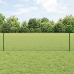 Poteaux de cl�ture vidaxl 11 pcs u - channel vert 60 cm en acier, cl�ture hexagonale vidaxl verte 0, ...