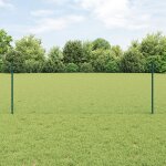 Poteaux de cl�ture vidaxl 11 pcs u - channel vert 80 cm acier, cl�ture hexagonale vidaxl verte 0. 8x50 ...