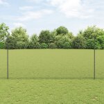 Poteaux cl�ture vidaxl 22 pcs u - channel gris 150 cm acier, cl�ture hexagonale vidaxl gris 1, 5x50 m ...