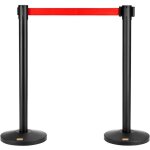 Poteaux de guidage avec corde - vevor - 8pcs 93cm - 4 ruban rtractable de 200cm - dlimitation sparation ...