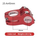 Potence cnc pour guidon de vlo de montagne, tube court de 45mm et 25. 4 / 31. 8mm - rouge 25. 4x45mm ...