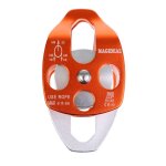 Poulie d'escalade a double corde, vitesse fixe avec plaque mobile pour usage général, en aluminium, sauvetage, ... Poulie d'escalade a double corde, vitesse fixe avec plaque mobile pour usage général, en aluminium, sauvetage, ...