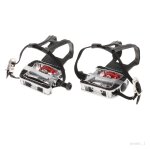 Prasku pdale de vlo avec sangles et - pieds pour vlo d'extrieur et vlo d'exercice en intrieur, ...