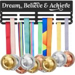 Prsentoir a mdailles de sport dream medal hook believe medal hangers achieve displays montage mural ...