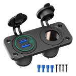 Prise allume - cigare 12v quick charge 3. 0, double usb, avec interrupteur tactile, adaptateur etanche ...