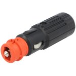 Prise allume - cigare male - 12v / 15a - avec fusible et diode led - sans cable - adnauto