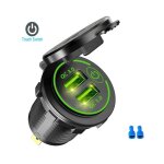Prise de courant etanche avec interrupteur tactile, charge rapide 3. 0, double usb, pour voiture, qc3. ...