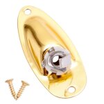 Prise de plaque de remplacement pour pièces de guitare fender strat, entrée et sortie de bateau Prise de plaque de remplacement pour pièces de guitare fender strat, entrée et sortie de bateau