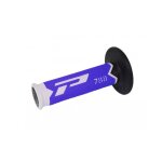 Pro grip - poign�es guidon 788 fluo bleu / blanc / noir 115mm 22 / 25mm moto cross