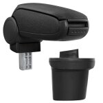 [pro. tec]� accoudoir central pour nissan juke - avec compartiment - rembourr� - textile - noir