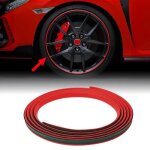 Profil adh�sif universel - 3m - rouge - rouleau 11mm x 7m - pour jantes jusqu'� 20 pouces - lingettes ...