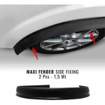 Profil�s garde - boue pour jantes voiture, fixation par le c�t�, l 1. 5 mt, 2 pi�ces