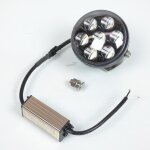 Projecteur phare additionnel rond led 12v 21w pour moto quad buggy bobber caf� racer