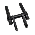 Prolongateur de cintre contre la montre 31, 8 - 25, 8 alu noir mat style mini - sub8 280g (paire)