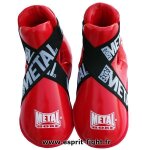 Protges pieds full contact rouge metal boxe - l