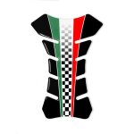 Protection adh�sive 3d - italie - drapeau a damier - 19 x 13 cm - r�sine polyur�thane - protection uv ...
